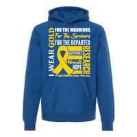 I Wear Gold Promote Childhood Cancer Awareness Premium Hoodie