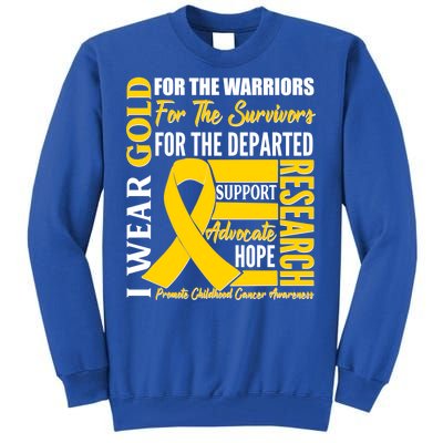 I Wear Gold Promote Childhood Cancer Awareness Tall Sweatshirt