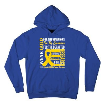 I Wear Gold Promote Childhood Cancer Awareness Tall Hoodie