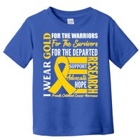 I Wear Gold Promote Childhood Cancer Awareness Toddler T-Shirt