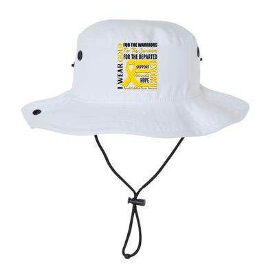 I Wear Gold Promote Childhood Cancer Awareness Legacy Cool Fit Booney Bucket Hat