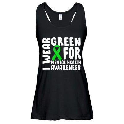 I Wear Green For Mental Health Awareness Ladies Essential Flowy Tank