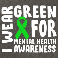 I Wear Green For Mental Health Awareness Cotton Canvas Backpack