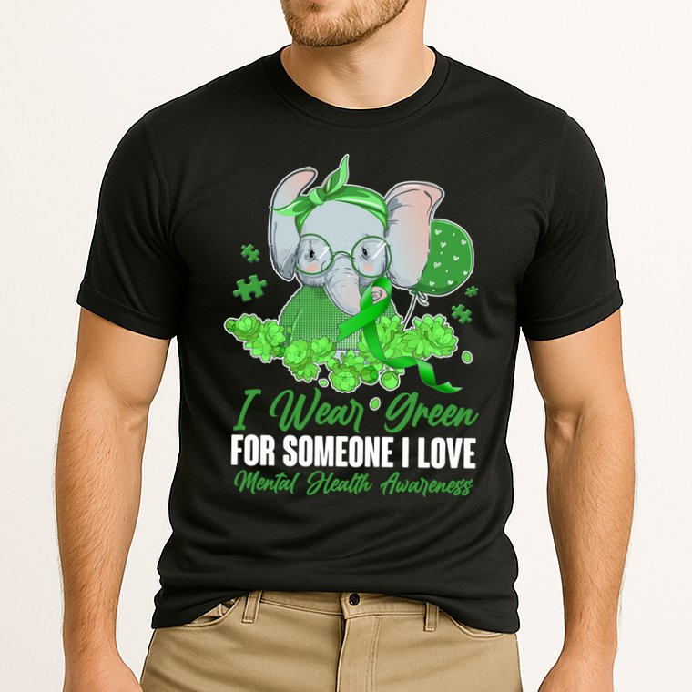 I Wear Green For Someone I Love Mental Health Awareness Cooling Performance Crew T-Shirt