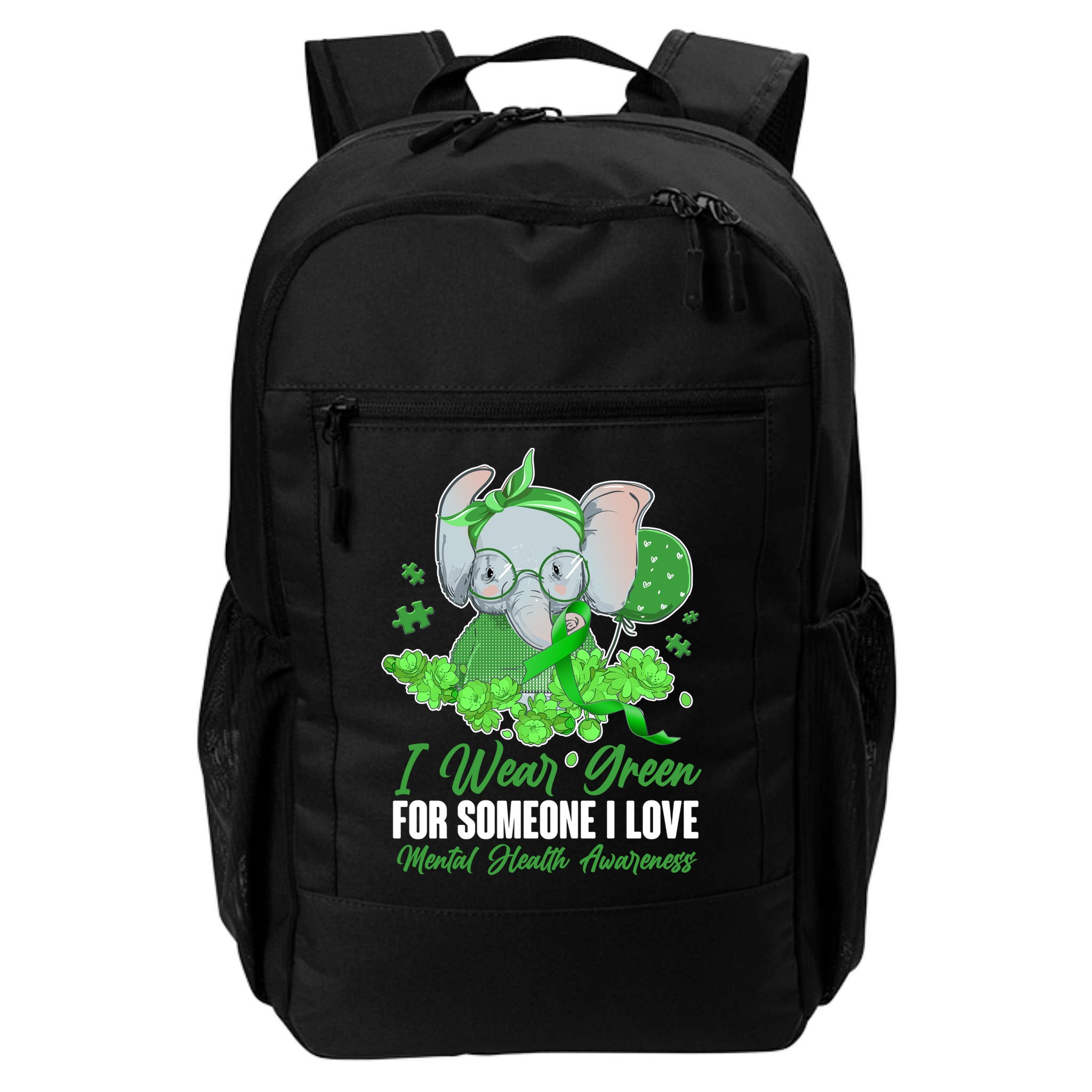 I Wear Green For Someone I Love Mental Health Awareness Backpack