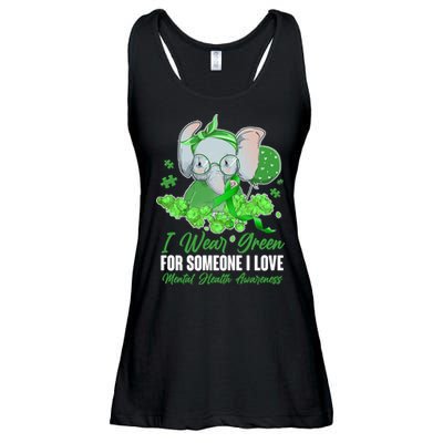 I Wear Green For Someone I Love Mental Health Awareness Ladies Essential Flowy Tank