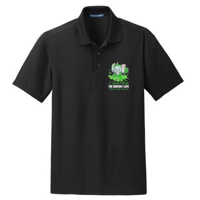 I Wear Green For Someone I Love Mental Health Awareness Dry Zone Grid Polo
