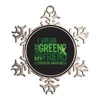 I Wear Lime Green For My Friend Lymphoma Awareness Metallic Star Ornament