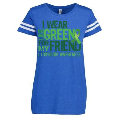 I Wear Lime Green For My Friend Lymphoma Awareness Enza Ladies Jersey Football T-Shirt