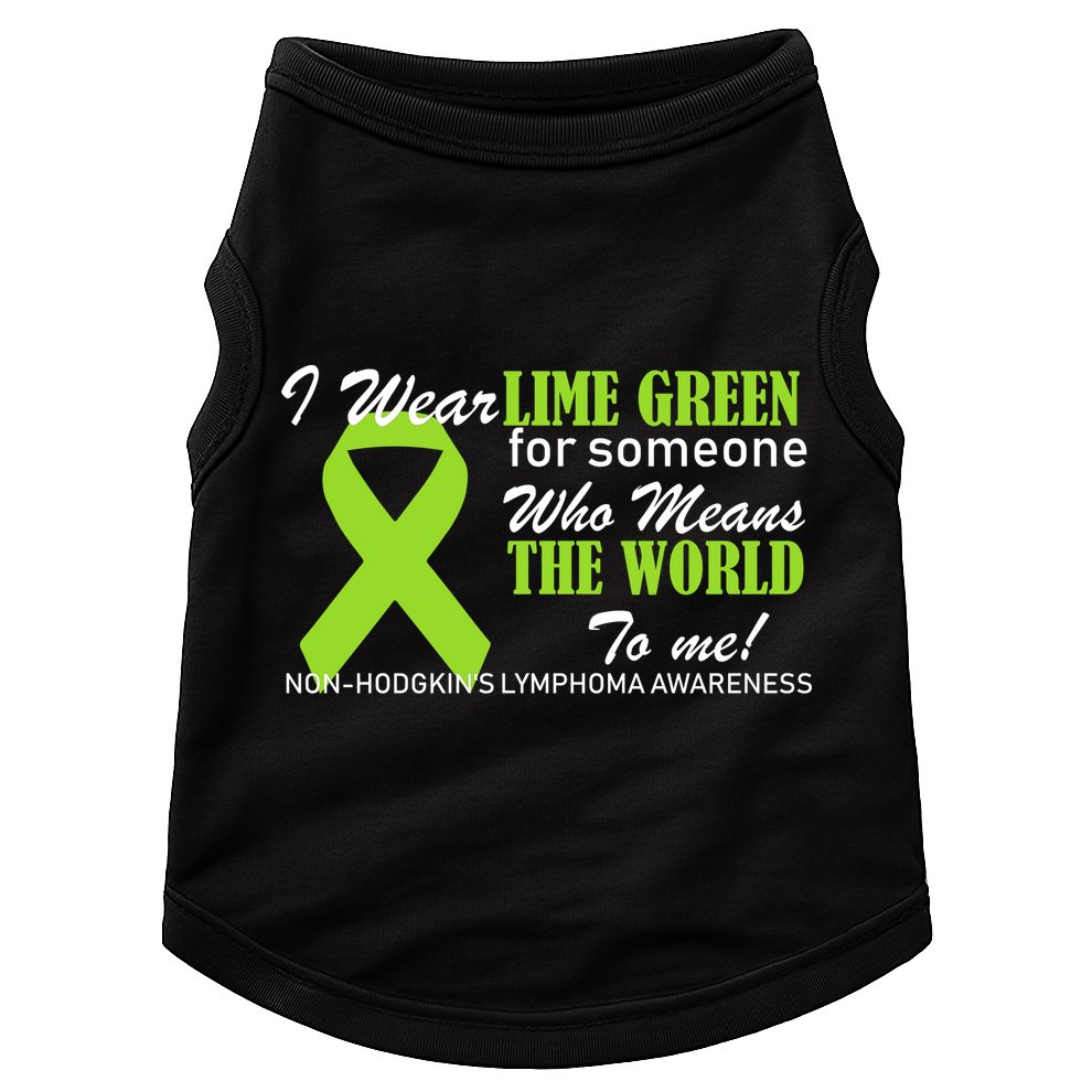 I Wear Lime Green Non-Hodgkin's Lymphoma Doggie Tank