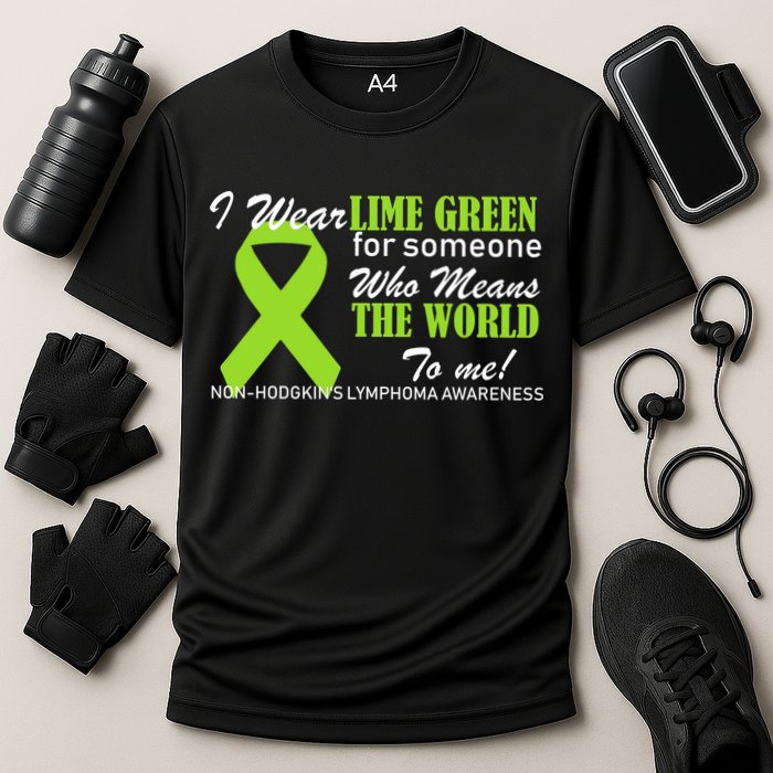 I Wear Lime Green Non-Hodgkin's Lymphoma Cooling Performance Crew T-Shirt