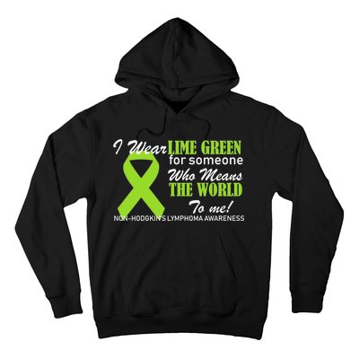 I Wear Lime Green Non-Hodgkin's Lymphoma Hoodie