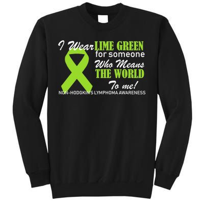 I Wear Lime Green Non-Hodgkin's Lymphoma Sweatshirt