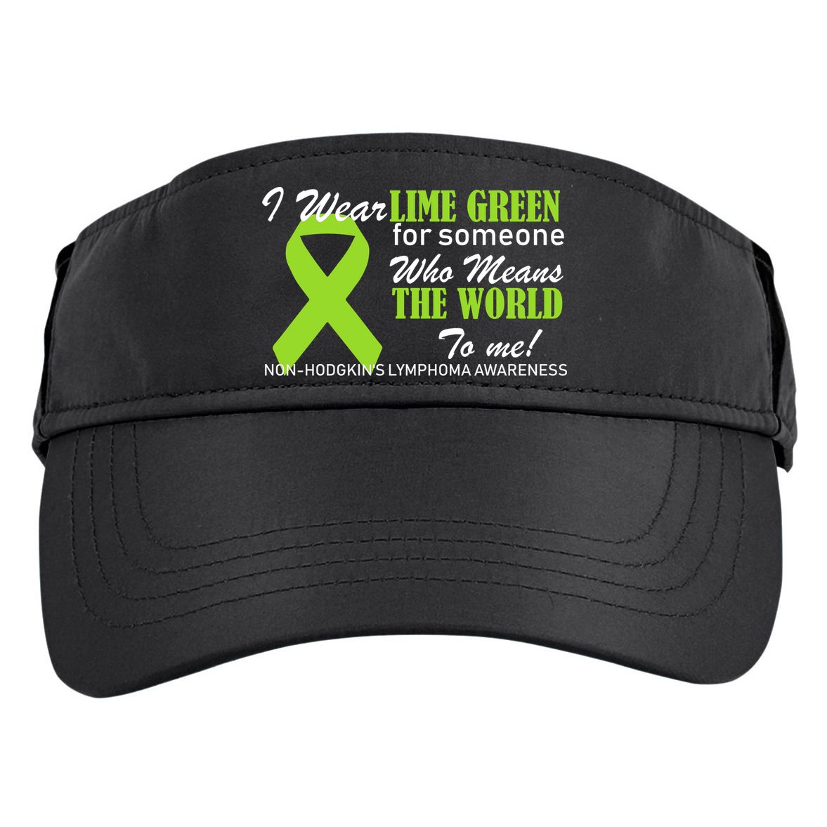I Wear Lime Green Non-Hodgkin's Lymphoma Adult Drive Performance Visor