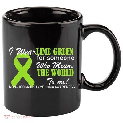 I Wear Lime Green Non-Hodgkin's Lymphoma 11oz C Handle Ceramic Mug