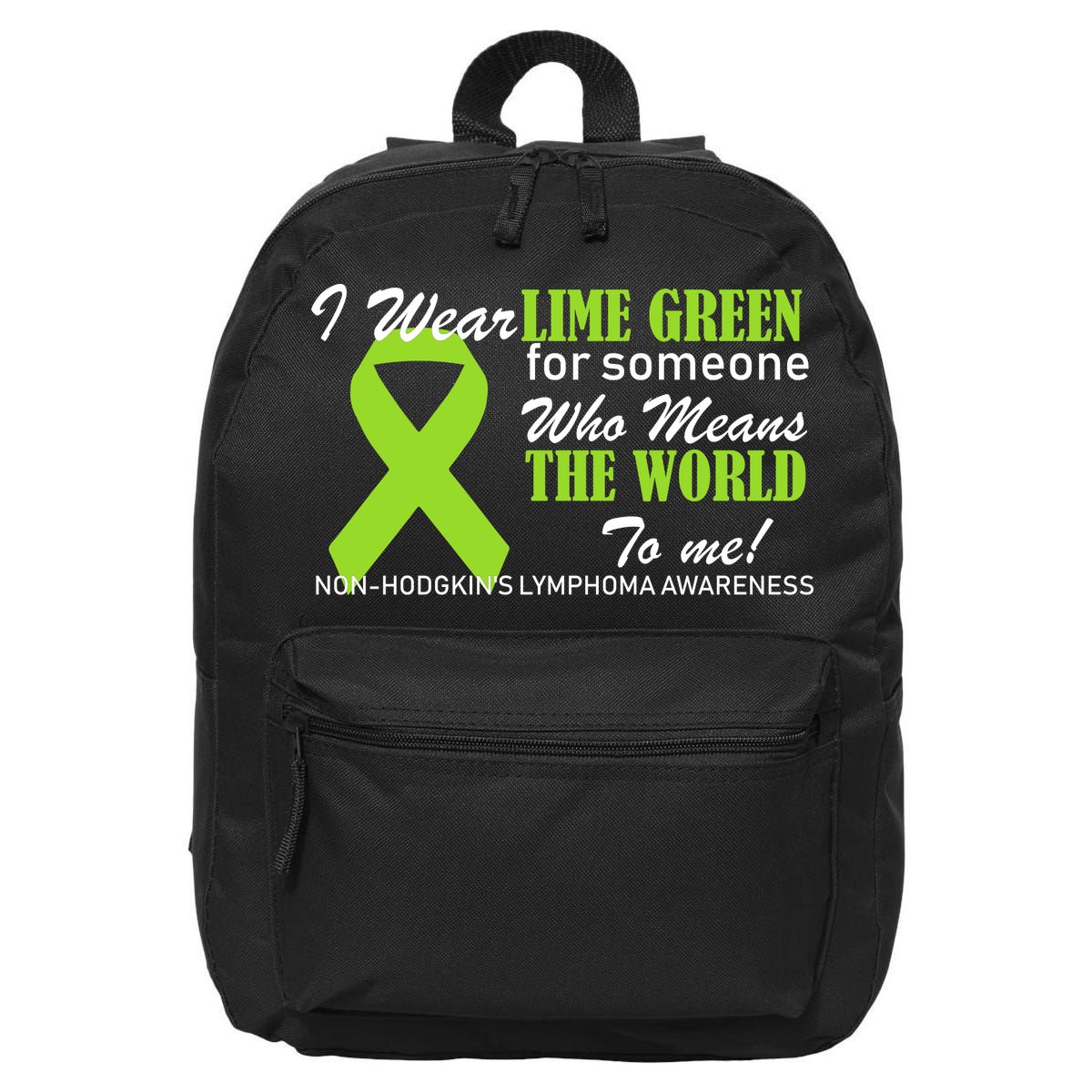 I Wear Lime Green Non-Hodgkin's Lymphoma 16 in Basic Backpack