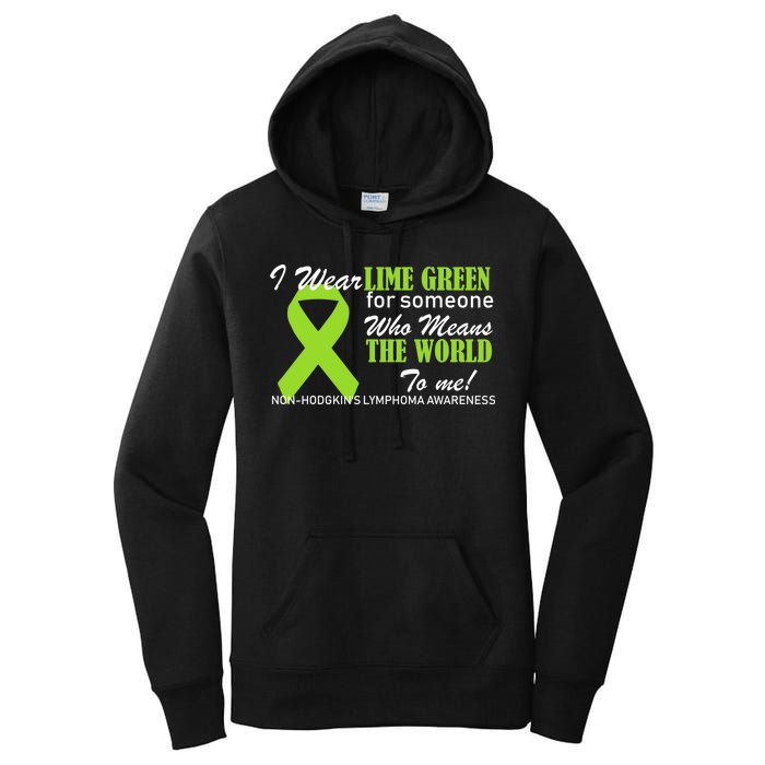 I Wear Lime Green Non-Hodgkin's Lymphoma Women's Pullover Hoodie