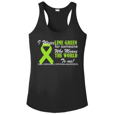 I Wear Lime Green Non-Hodgkin's Lymphoma Ladies PosiCharge Competitor Racerback Tank