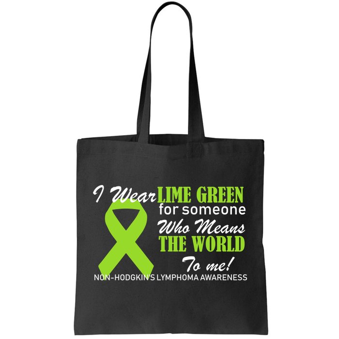 I Wear Lime Green Non-Hodgkin's Lymphoma Tote Bag