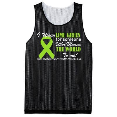 I Wear Lime Green Non-Hodgkin's Lymphoma Mesh Reversible Basketball Jersey Tank