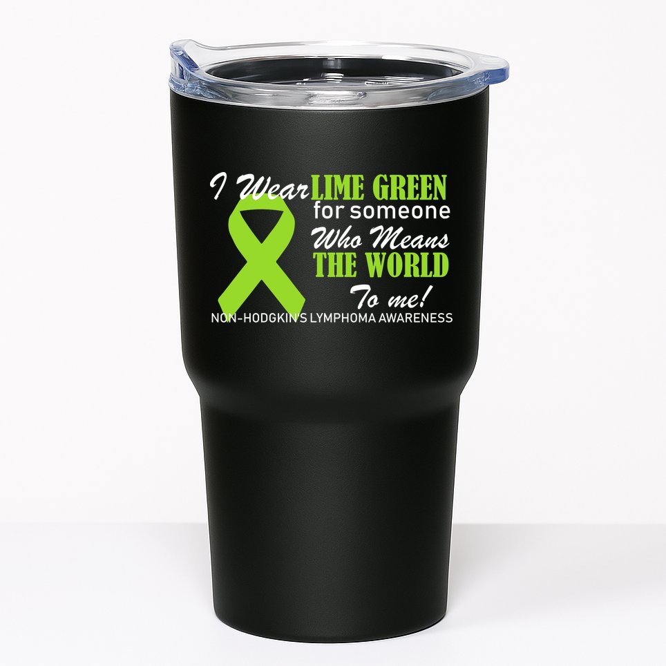 I Wear Lime Green Non-Hodgkin's Lymphoma Tumbler