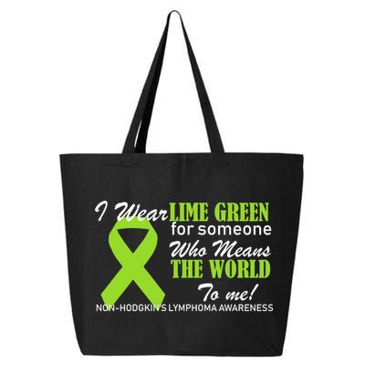 I Wear Lime Green Non-Hodgkin's Lymphoma 25L Jumbo Tote