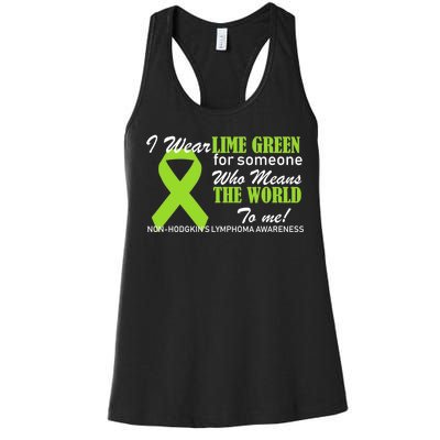 I Wear Lime Green Non-Hodgkin's Lymphoma Women's Racerback Tank