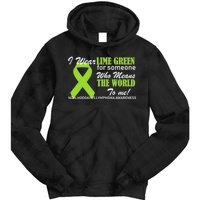 I Wear Lime Green Non-Hodgkin's Lymphoma Tie Dye Hoodie