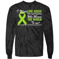 I Wear Lime Green Non-Hodgkin's Lymphoma Tie-Dye Long Sleeve Shirt