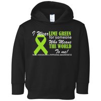 I Wear Lime Green Non-Hodgkin's Lymphoma Toddler Hoodie