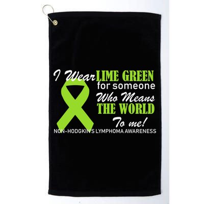 I Wear Lime Green Non-Hodgkin's Lymphoma Golf Towel