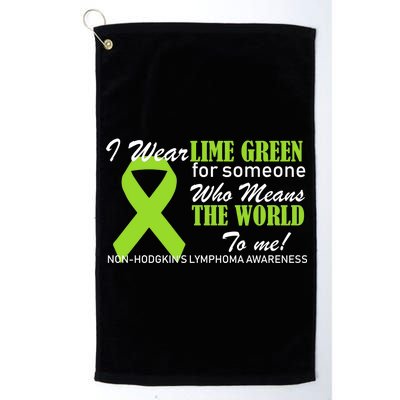 I Wear Lime Green Non-Hodgkin's Lymphoma Platinum Collection Golf Towel