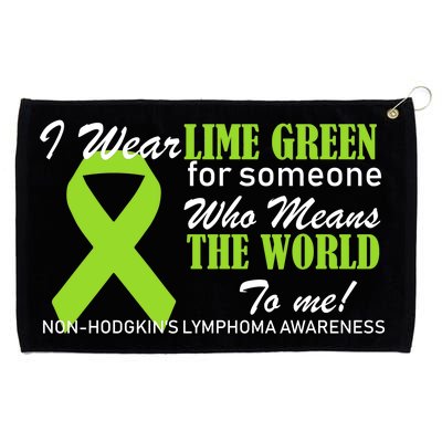 I Wear Lime Green Non-Hodgkin's Lymphoma Grommeted Golf Towel