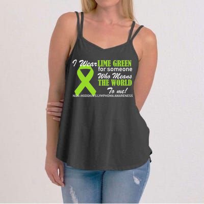 I Wear Lime Green Non-Hodgkin's Lymphoma Women's Strappy Tank