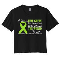 I Wear Lime Green Non-Hodgkin's Lymphoma Women's Crop Top Tee