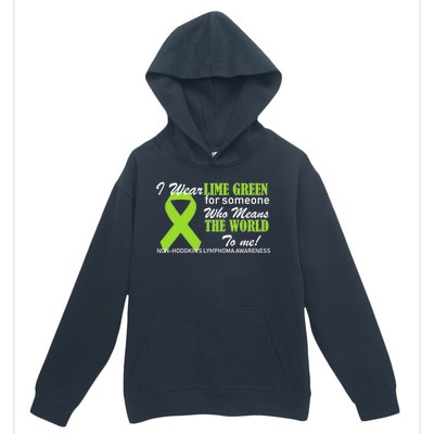 I Wear Lime Green Non-Hodgkin's Lymphoma Urban Pullover Hoodie