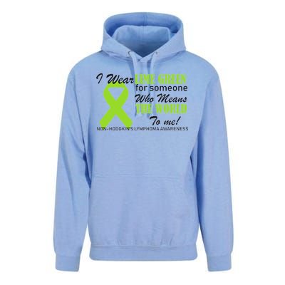 I Wear Lime Green Non-Hodgkin's Lymphoma Unisex Surf Hoodie