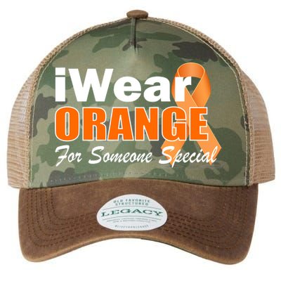 I Wear Orange For Someone I Love Leukemia Legacy Tie Dye Trucker Hat