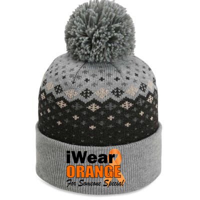 I Wear Orange For Someone I Love Leukemia The Baniff Cuffed Pom Beanie