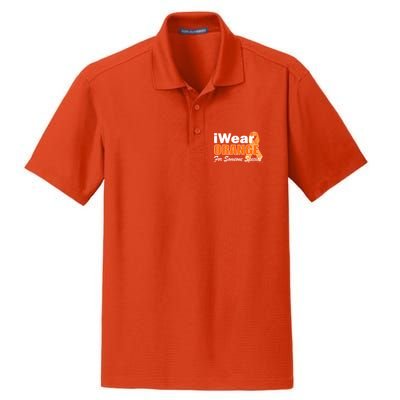 I Wear Orange For Someone I Love Leukemia Dry Zone Grid Polo