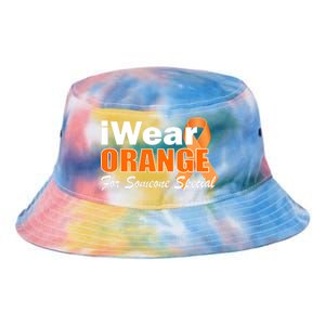 I Wear Orange For Someone I Love Leukemia Tie Dye Newport Bucket Hat