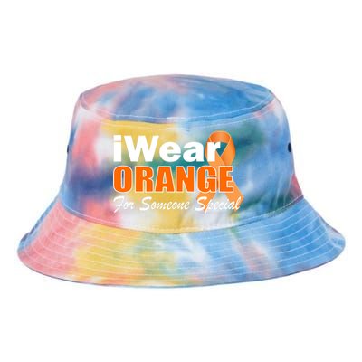 I Wear Orange For Someone I Love Leukemia Tie Dye Newport Bucket Hat