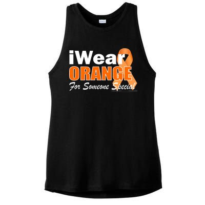 I Wear Orange For Someone I Love Leukemia Ladies PosiCharge Tri-Blend Wicking Tank