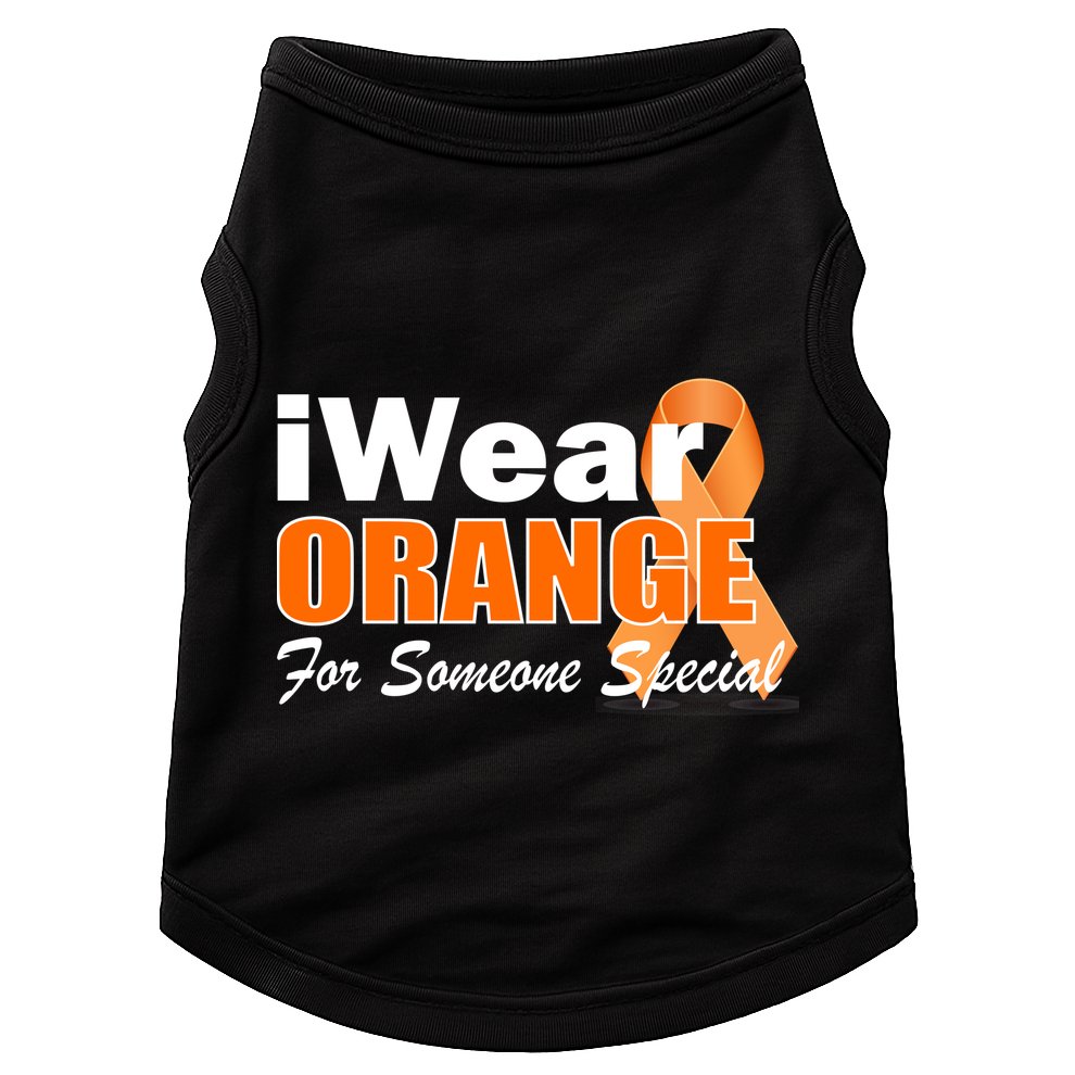 I Wear Orange For Someone I Love Leukemia Doggie Tank