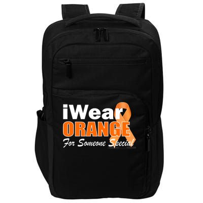 I Wear Orange For Someone I Love Leukemia Impact Tech Backpack