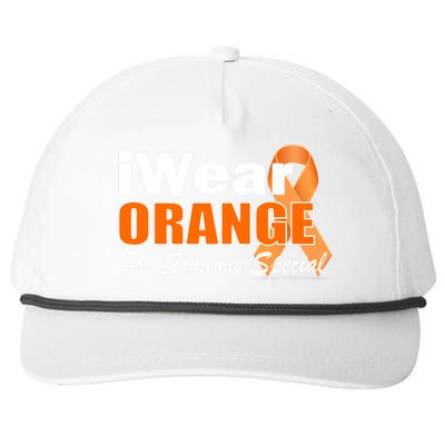 I Wear Orange For Someone I Love Leukemia Snapback Five-Panel Rope Hat