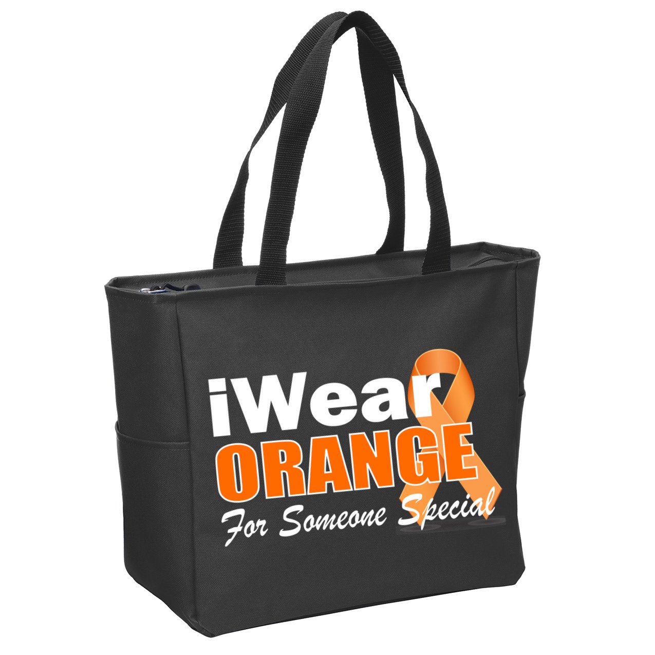 I Wear Orange For Someone I Love Leukemia Zip Tote Bag