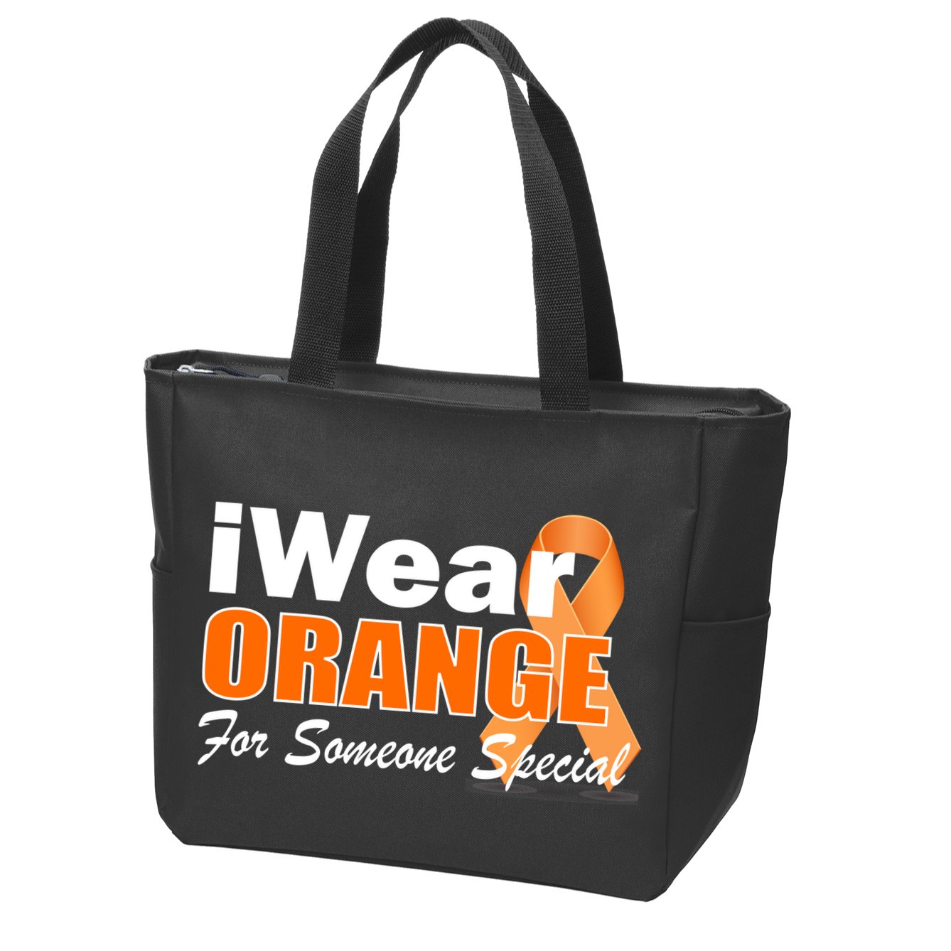 I Wear Orange For Someone I Love Leukemia Zip Tote Bag