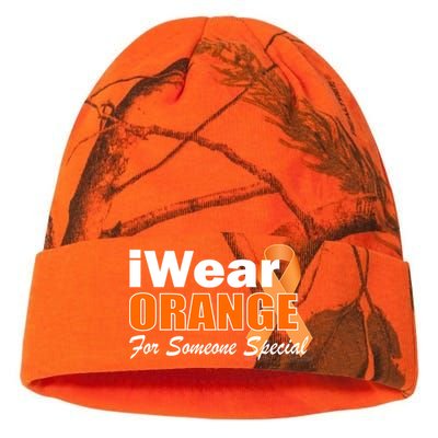 I Wear Orange For Someone I Love Leukemia Kati Licensed 12" Camo Beanie