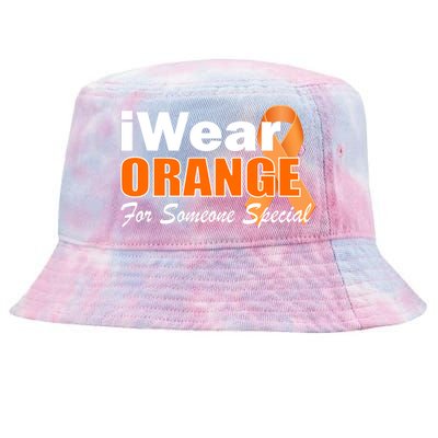 I Wear Orange For Someone I Love Leukemia Tie-Dyed Bucket Hat